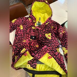 Burton Kids Jacket - Pink and Yellow Leopard Print